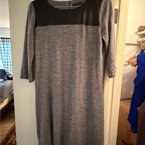 THML Gray and Black Long Sleeve Dress
